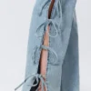 Imoo Low Rise Loose Wide Bow Jeans – Mid Blue – Medium Blue Imoo Low Rise Loose Wide Bow Jeans – Mid Blue – Medium Blue