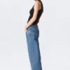 Imoo Low Rise Loose Wide Jeans – 90S Blue – Medium Blue Imoo Low Rise Loose Wide Jeans – 90S Blue – Medium Blue