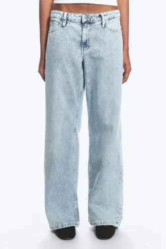 Imoo Low Rise Loose Wide Jeans – Dream Blue – Light Blue