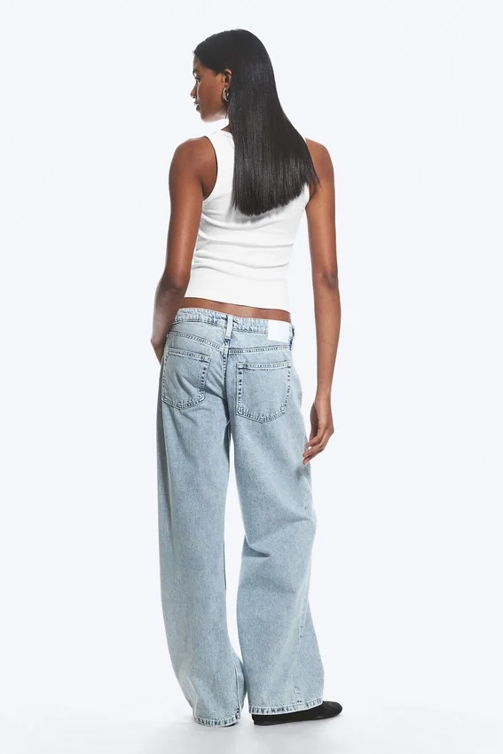 Imoo Low Rise Loose Wide Jeans – Dream Blue – Light Blue Imoo Low Rise Loose Wide Jeans – Dream Blue – Light Blue