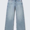 Imoo Low Rise Loose Wide Jeans – Fresh Blue – Light Blue Imoo Low Rise Loose Wide Jeans – Fresh Blue – Light Blue