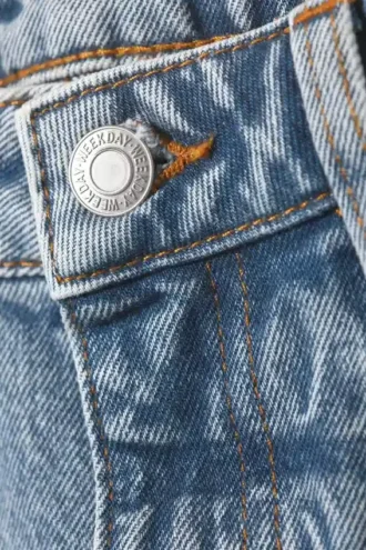 Imoo Low Rise Loose Wide Jeans – Fresh Blue – Light Blue