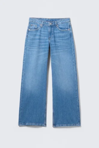 Imoo Low Rise Loose Wide Jeans – Kallithea Blue – Medium Blue