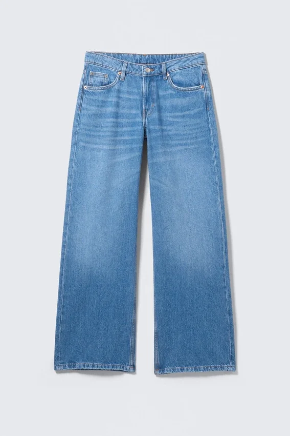 Imoo Low Rise Loose Wide Jeans – Kallithea Blue – Medium Blue Imoo Low Rise Loose Wide Jeans – Kallithea Blue – Medium Blue