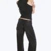 Imoo Low Rise Loose Wide Jeans – Washed Black Imoo Low Rise Loose Wide Jeans – Washed Black