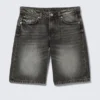 Imoo Low-Rise Wide Leg Denim Shorts – Haunted Black – Black Imoo Low-Rise Wide Leg Denim Shorts – Haunted Black – Black