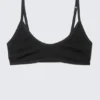 Inez Scooped Cotton Bralette – Black Inez Scooped Cotton Bralette – Black