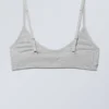 Inez Scooped Cotton Bralette – Grey Melange Inez Scooped Cotton Bralette – Grey Melange