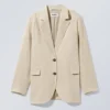 Isa Linen Mix Blazer – Beige Isa Linen Mix Blazer – Beige