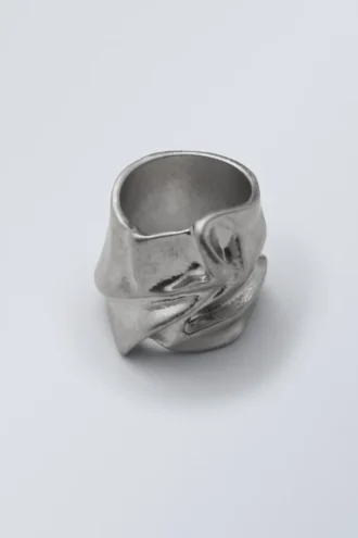 Ivy Crinkled Ring – Silver