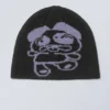 Jacquard-Knit Beanie – Black Jacquard-Knit Beanie – Black