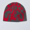 Jacquard-Knit Beanie – Dark Grey/Bright Red Jacquard Jacquard-Knit Beanie – Dark Grey/Bright Red Jacquard