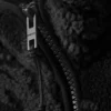 Jacquard Pattern Pile Zip Jacket – Black – Tribal Jacquard Pattern Pile Zip Jacket – Black – Tribal