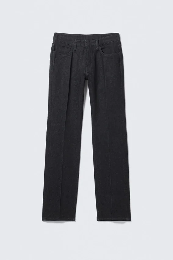 Jay Low Rise Slim Straight Leg Jeans – Raw Indigo – Dark Blue Jay Low Rise Slim Straight Leg Jeans – Raw Indigo – Dark Blue