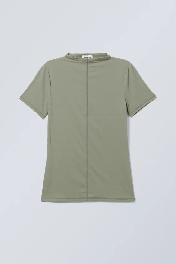 Jen Mockneck Top – Khaki Green Jen Mockneck Top – Khaki Green