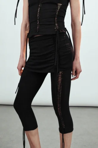 Jersey Knot Trousers – Black