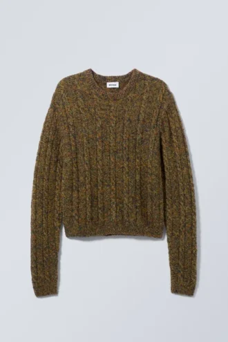 Jesper Wool Blend Knit Sweater – Dusk Moss