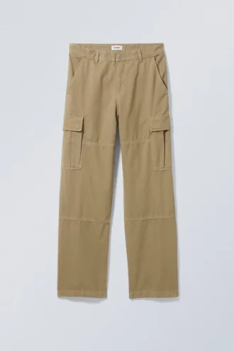 Joel Relaxed Cargo Trousers – Beige