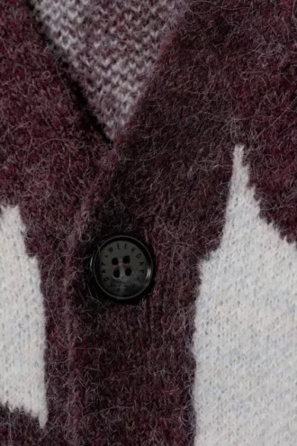 Jonas Regular Cardigan – Black & Blue Organic Flames