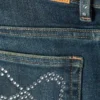 Katsumi Embellished Low Rise Slim Flared Leg Jeans – Embellished Blue – Dark Blue Katsumi Embellished Low Rise Slim Flared Leg Jeans – Embellished Blue – Dark Blue