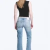 Katsumi Low Rise Slim Flared Leg Jeans – Climb Blue – Light Blue Katsumi Low Rise Slim Flared Leg Jeans – Climb Blue – Light Blue