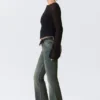 Katsumi Low Rise Slim Flared Leg Jeans – Desert Blue – Dark Blue Katsumi Low Rise Slim Flared Leg Jeans – Desert Blue – Dark Blue