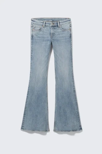 Katsumi Low Waist Flared Jeans – Fresh Blue Katsumi Low Waist Flared Jeans – Fresh Blue