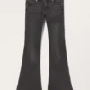 Katsumi Low Waist Flared Jeans – Washed Black Katsumi Low Waist Flared Jeans – Washed Black