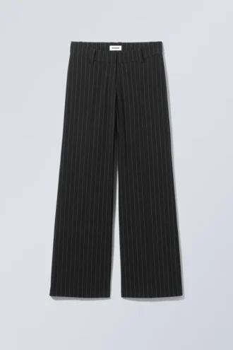 Keel Low Suiting Trousers – Black Pinstripe