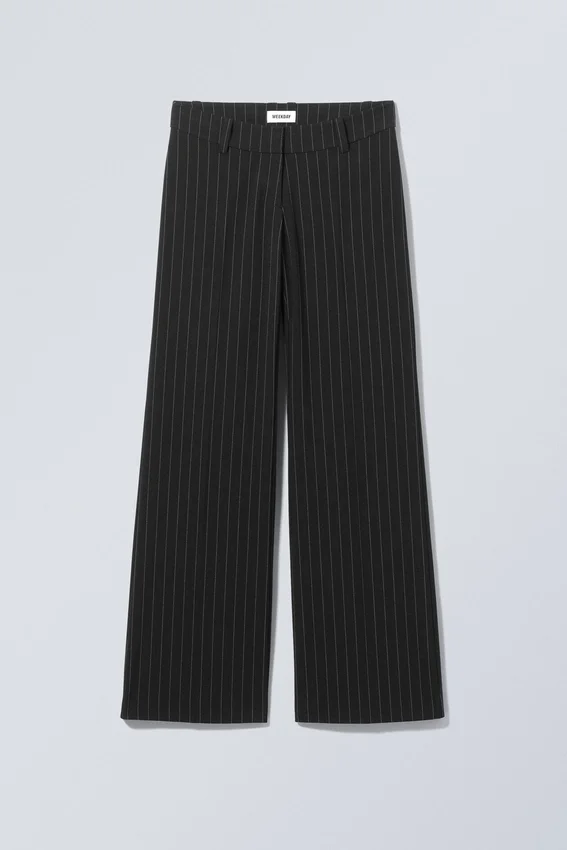 Keel Low Suiting Trousers – Black Pinstripe Keel Low Suiting Trousers – Black Pinstripe