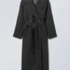 Kia Oversized Wool Blend Coat – Black Kia Oversized Wool Blend Coat – Black
