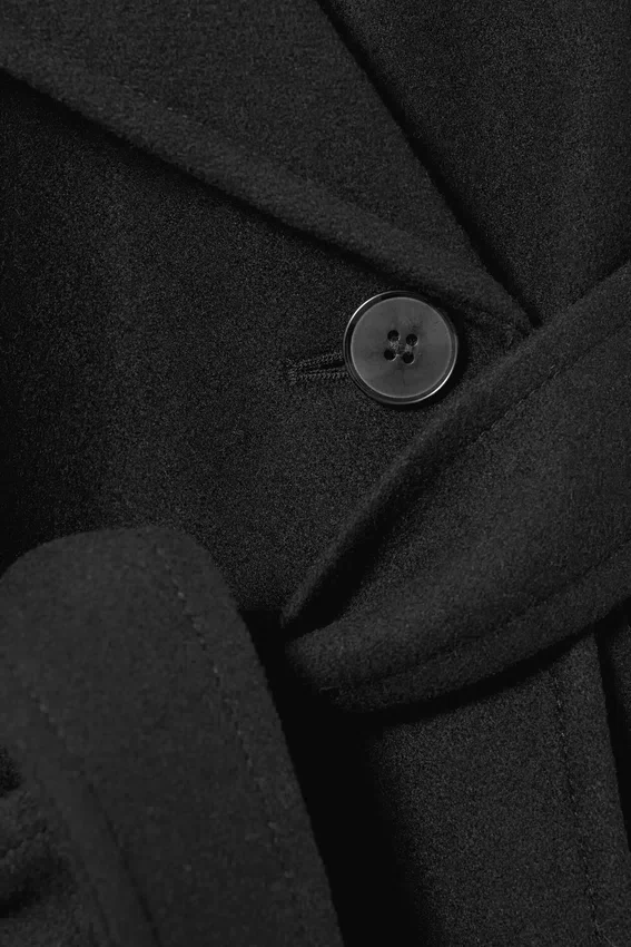 Kia Oversized Wool Blend Coat – Black Kia Oversized Wool Blend Coat – Black