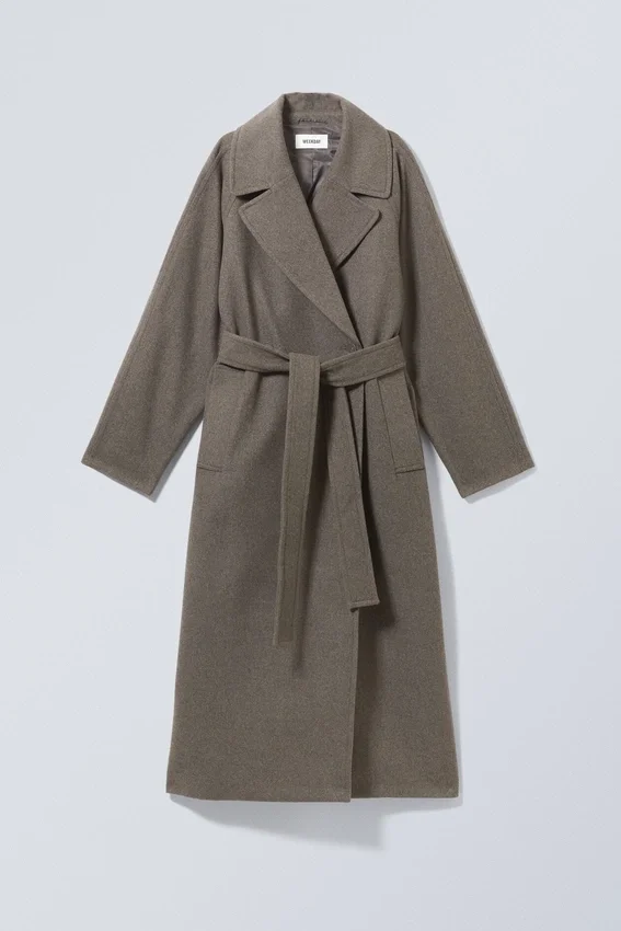 Kia Oversized Wool Blend Coat – Taupe Kia Oversized Wool Blend Coat – Taupe