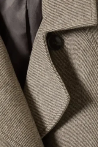 Kia Oversized Wool-Blend Double-Breasted Coat – Light Beige