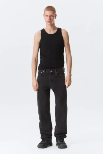 Klean Mid Rise Regular Straight Jeans – Tuned Black – Black Klean Mid Rise Regular Straight Jeans – Tuned Black – Black