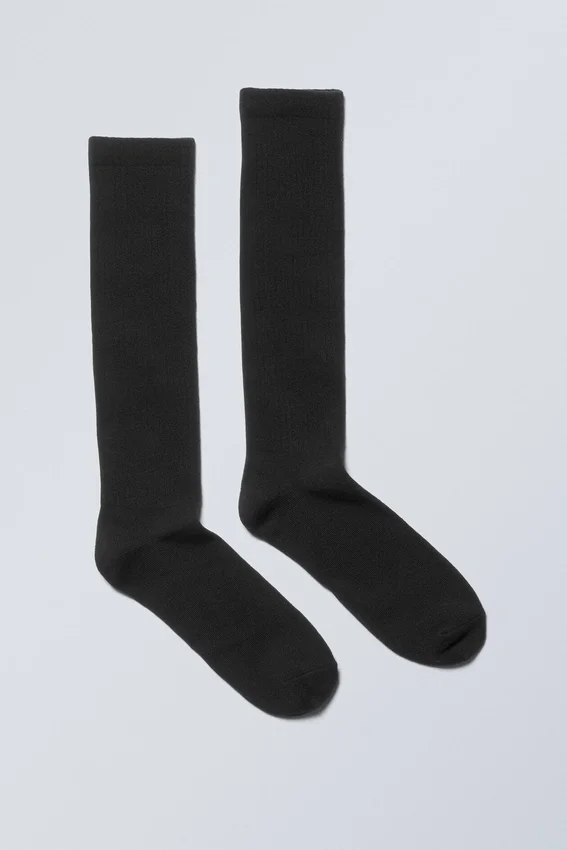 Knee High Sport Socks – Black Knee High Sport Socks – Black