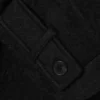 Knee-Length Single-Breasted Coat – Black Knee-Length Single-Breasted Coat – Black