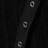 Knitted Eyelet Detail Boat-Neck Top – Black Knitted Eyelet Detail Boat-Neck Top – Black