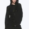 Knitted Hoodie – Black Knitted Hoodie – Black