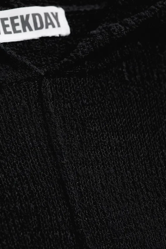 Knitted Hoodie – Black Knitted Hoodie – Black