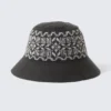 Knitted Jaquard Bucket Hat – Dark Brown Knitted Jaquard Bucket Hat – Dark Brown