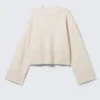 Knitted Oversized Sweater – Dusty White