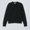 Knitted Single-Breasted Cardigan – Black Knitted Single-Breasted Cardigan – Black