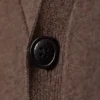 Knitted Single-Breasted Cardigan – Dark Mole Knitted Single-Breasted Cardigan – Dark Mole