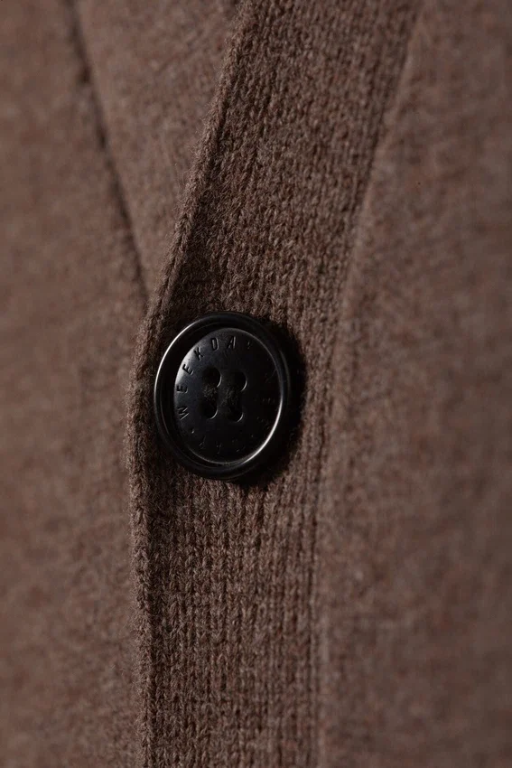 Knitted Single-Breasted Cardigan – Dark Mole Knitted Single-Breasted Cardigan – Dark Mole