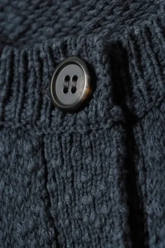Knitted Single-Breasted Vest – Dark Navy Blue Knitted Single-Breasted Vest – Dark Navy Blue
