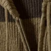 Knitted Slim Fit Zip Hoodie – Dark Mole & Brown Stripes Knitted Slim Fit Zip Hoodie – Dark Mole & Brown Stripes