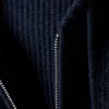 Knitted Slim Fit Zip Hoodie – Dark Navy Blue Knitted Slim Fit Zip Hoodie – Dark Navy Blue