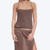Knitted Square Neck Camisole – Brown Knitted Square Neck Camisole – Brown