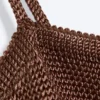 Knitted Square Neck Camisole – Brown Knitted Square Neck Camisole – Brown